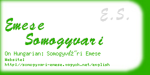 emese somogyvari business card